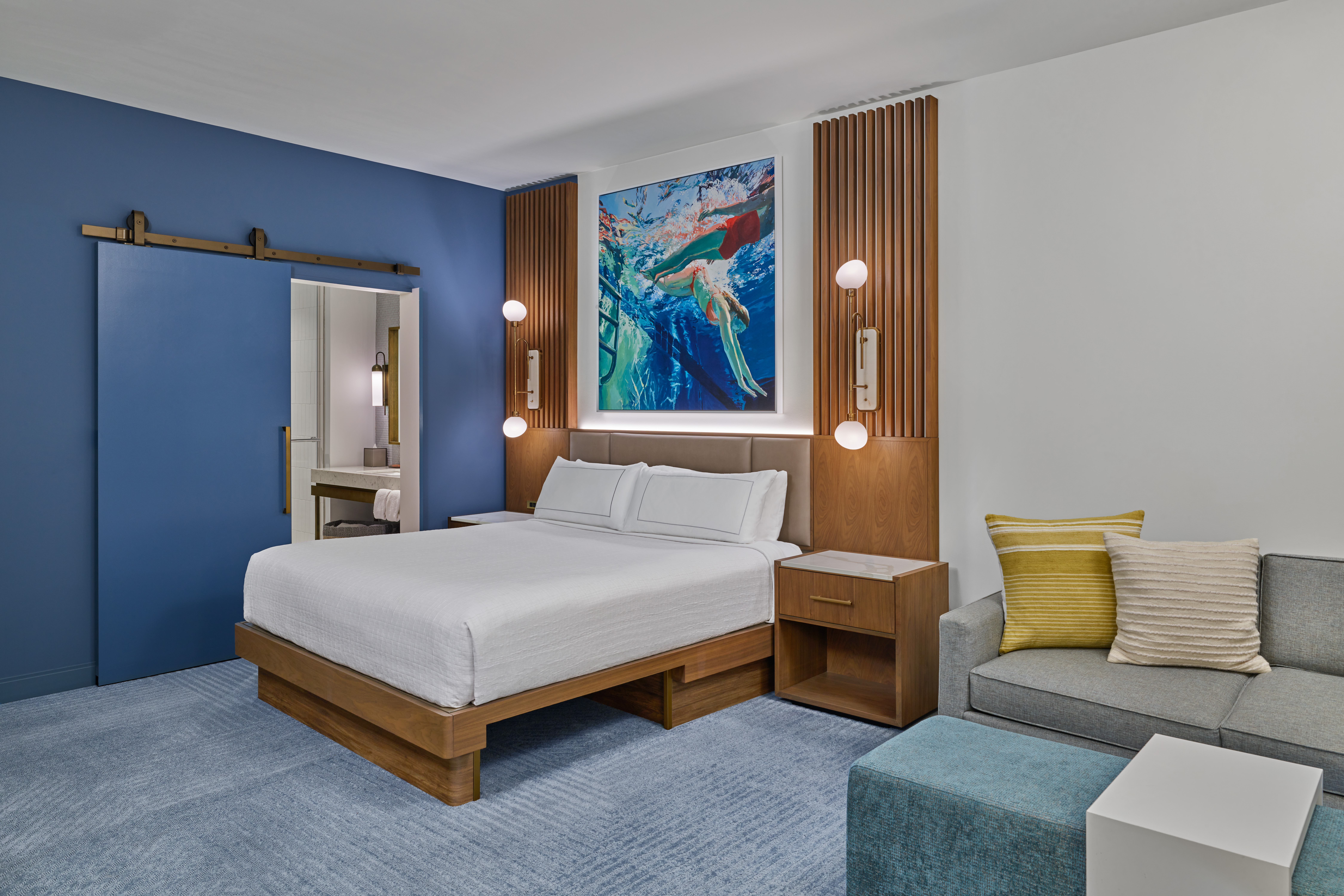 The Junior Suite Bedroom With Partial View of Bathroom