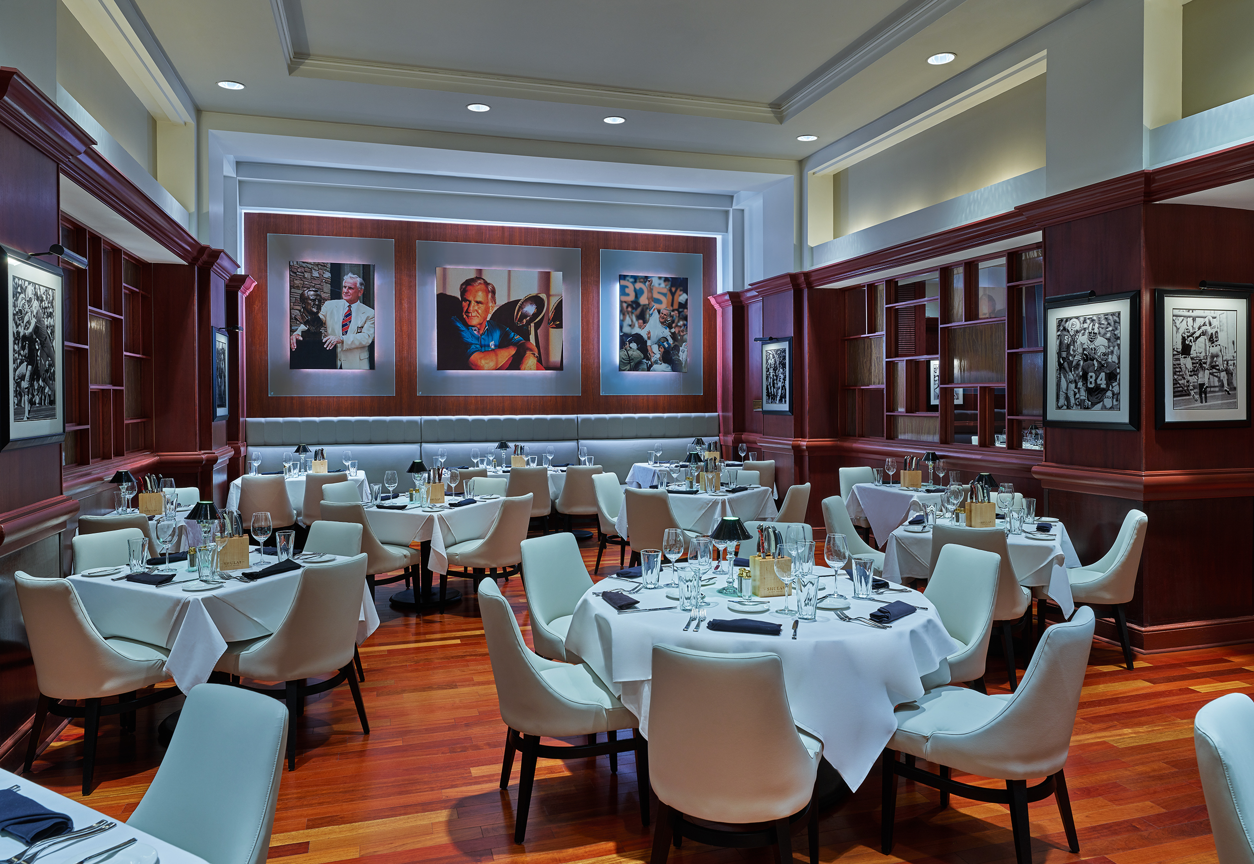 Dining Room with Set Tables, Chairs and Memorabilia